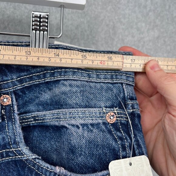 We the Free People Moxie Low Slung Pull On Barrel Jeans Size 29 Dark Romance NEW - Picture 11 of 15